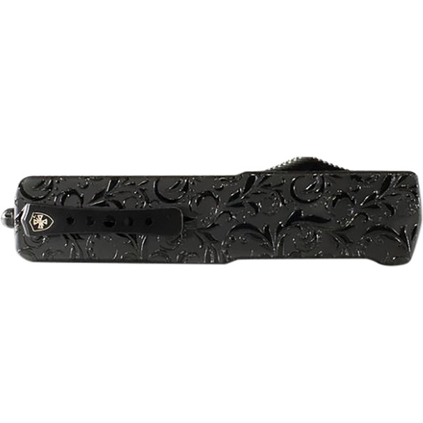 Small Premium Aluminum Lightweight Maiden Gloss Dagger Serrated Black D2 SA-MDG-42-1