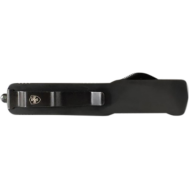 Slim Premium Aluminum Lightweight Black Rubber Dagger Serrated Black D2 MA-BR-42-1
