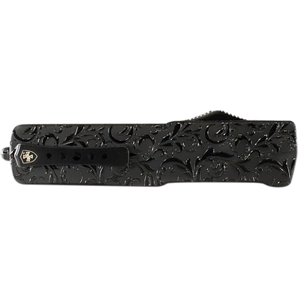 Large Premium Aluminum Lightweight Maiden Gloss Dagger Serrated Black D2 LA-MDG-42-1