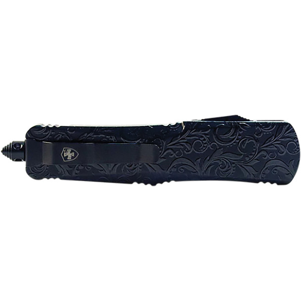 GenII Large Premium Alloy Maiden Gloss Dagger Serrated 440C Black L-MDG-43-1