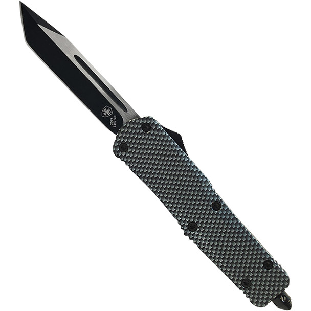GenII Large Premium Alloy Carbon Fiber Dip Tanto 440C Black L-CF-23-1