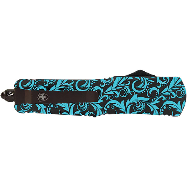 GenII Large Premium Alloy Maiden Teal Drop Serrated 440C Black L-MDT-63-1