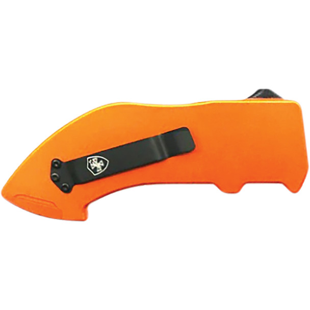 The Squire Aluminum Utility Razor Andozized Orange with (5) SK5 Steel Blades BC-ORG