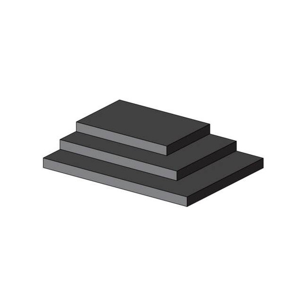 Foam Sheet, Open Cell, 39 in W, 78 in L, 1/8 in Thick, Black