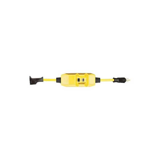Southwire GFCI, Yellow, 2 ft, 1 Outlet, 12 AWG 26000011-6 Pack of 6