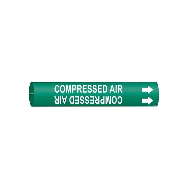 Brady Pipe Marker,Compressed Air,Grn,4 to 6 In 4033-D