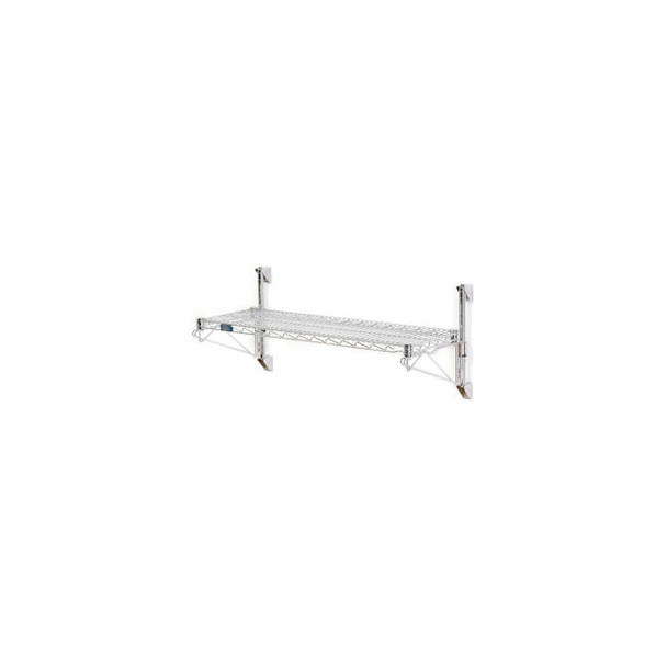 Nexel Chrome Adjustable Wall Mount Wire Shelving 1 Shelf Starter 24""Wx24""Dx14"