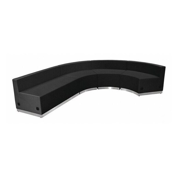 4 pcs. Living Room Set, 25-1/4" to 89-1/2" x 27", Upholstery Color: Black
