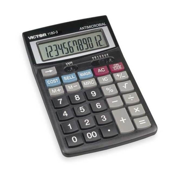 Victor Technology Finance Desktop Calculator,LCD,12 Digits 1180-3A