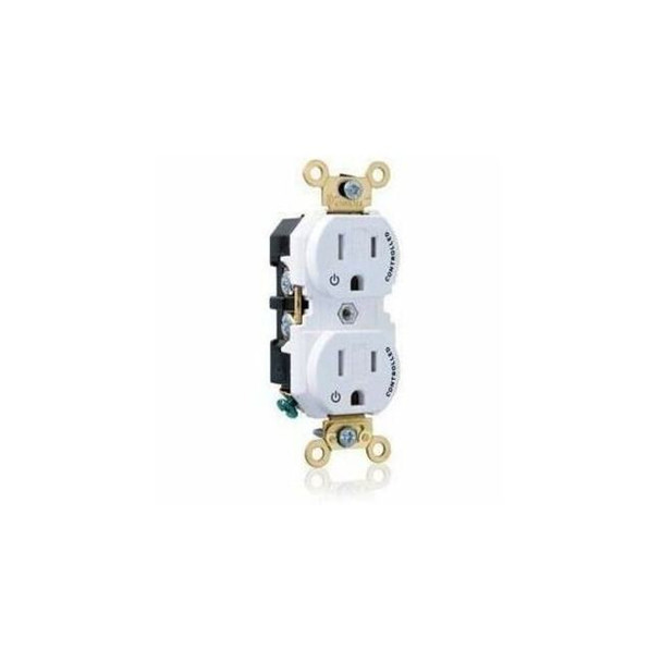 Leviton Duplex Receptacle/Outlet, 15 Amp 5262-2PW