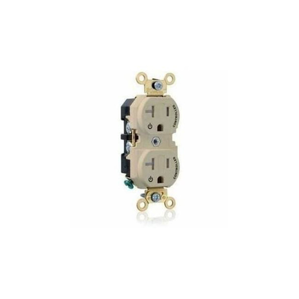 Leviton Single Receptacle/Outlet,20A,Ivory,125V 5362-2PI