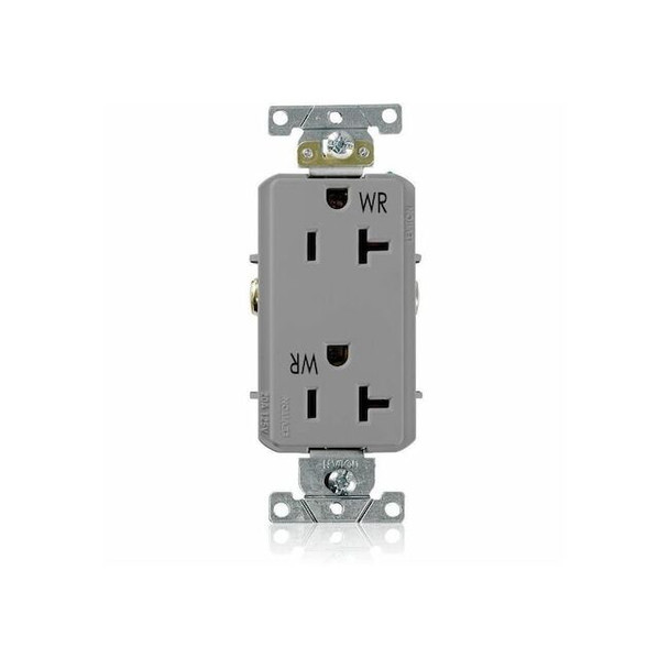 Leviton DuplexReceptacle,20A,Gray,125V,Indstrial WDR20-GY