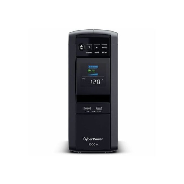 Cyberpower UPS System, Line Interactive, Out: 120 V AC In: 120 V AC CP1000PFCLCD