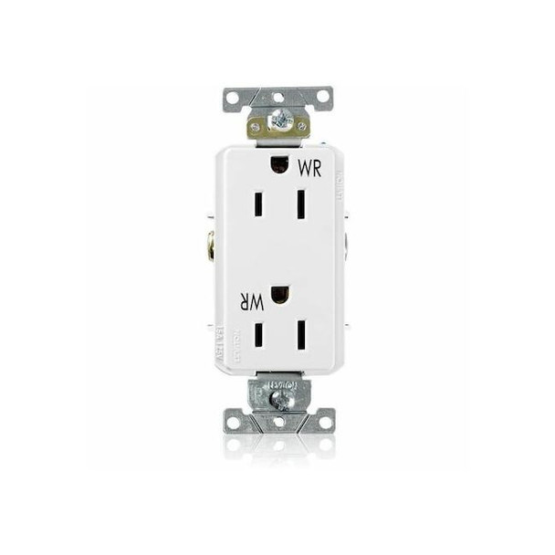 Leviton Receptacle Outlet,15A,White,125V WTD15-W