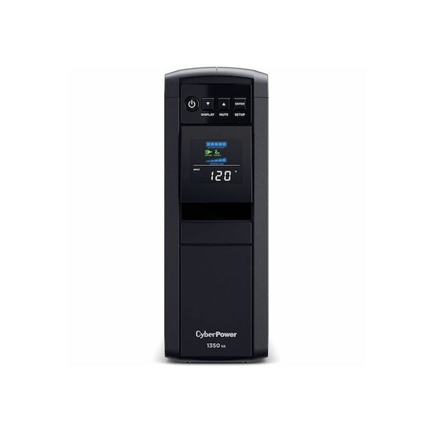 Cyberpower UPS System, Line Interactive, Out: 120 V AC In: 120 V AC CP1350PFCLCD