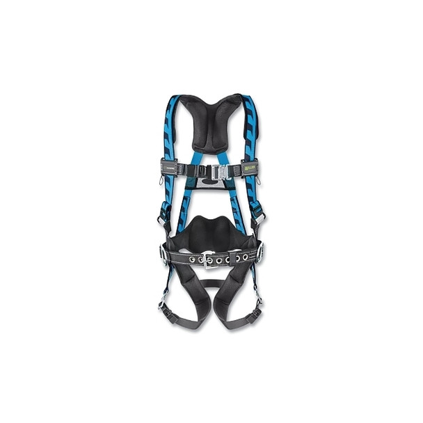 AirCore™ Full-Body Harness, Steel Side/Back D-Rings, S/M, Quick-Connect Straps, Blue