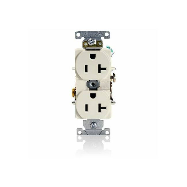 Leviton Receptacle Outlet,20A,Light Almond,125V 5362-ST