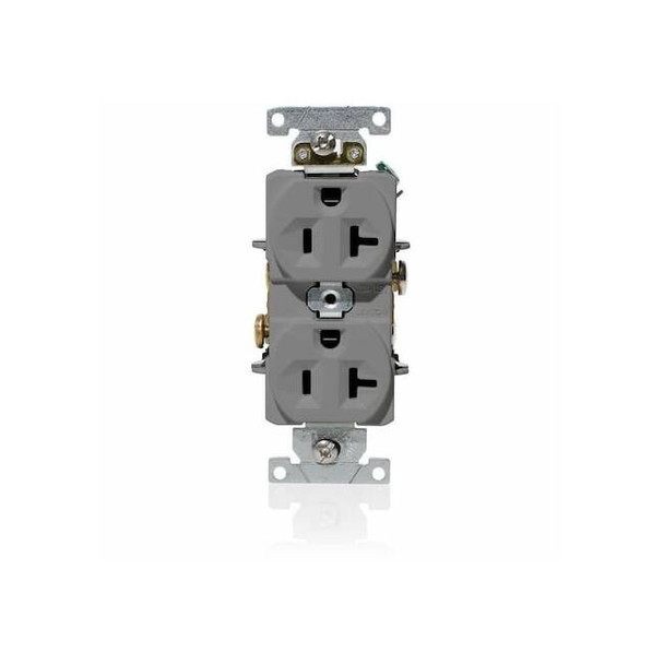Leviton Duplex Receptacle/Oultet, 20 Amp C5362-GY