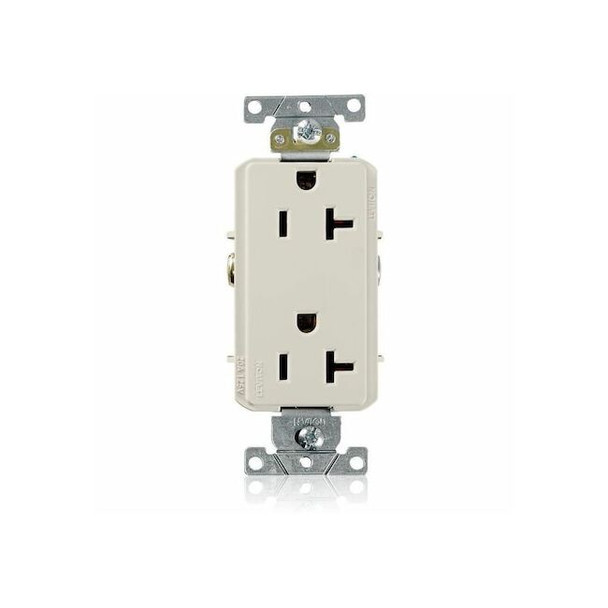 Leviton Receptacle Outlet,20A,Light Almond,125V 16342-T