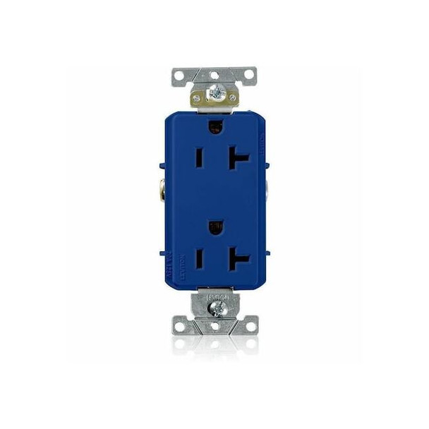 Leviton Receptacle Outlet,20A,Blue,125V 16352-BU
