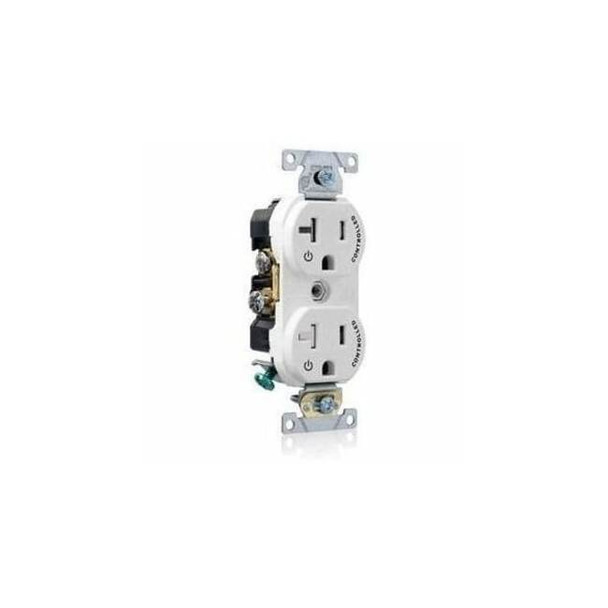 Leviton Duplex Outlet, White 20A, 125V, TR TBR20-S2W