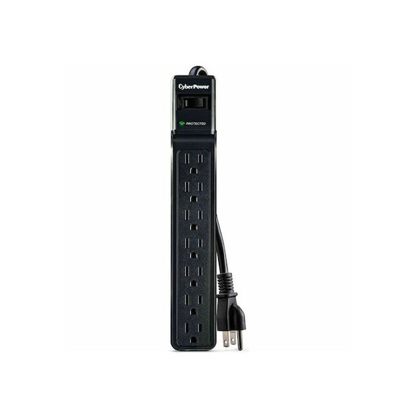 Cyberpower OutletStrip,Black,10-7/8in,7Outlets CSB706