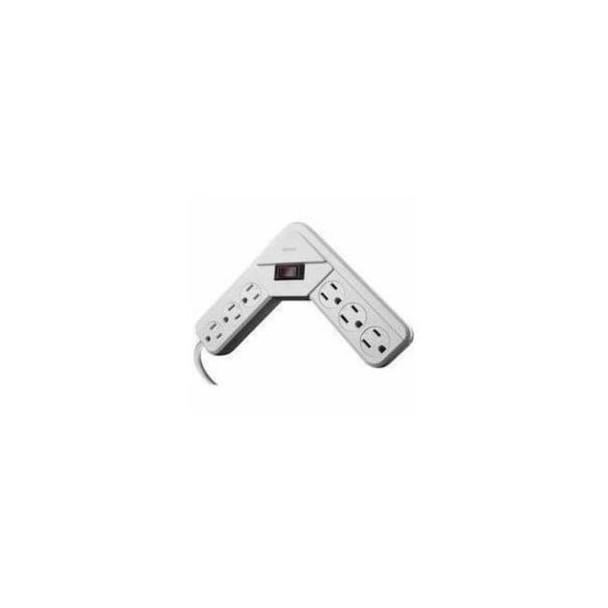 Southwire Power Strip, White, 8-1/2 in, 6 Outlets 41378