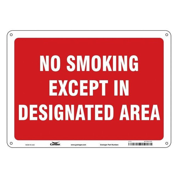 Safety Sign, 10" H, 14 in W,  Horizontal Rectangle, English, 474L83