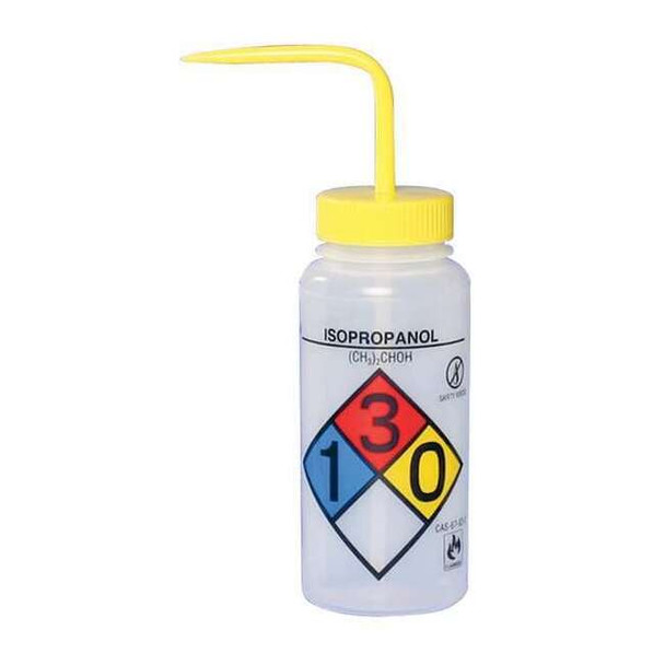 Manufacturer Varies Yellow Wash Bottle 16 oz., PK4 F11816-0008