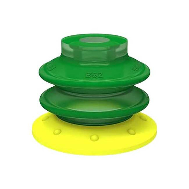 Piab Vacuum Cup,PUR,Yellow,2.087 in dia.,PK5 BX52P.4K.05AD.F