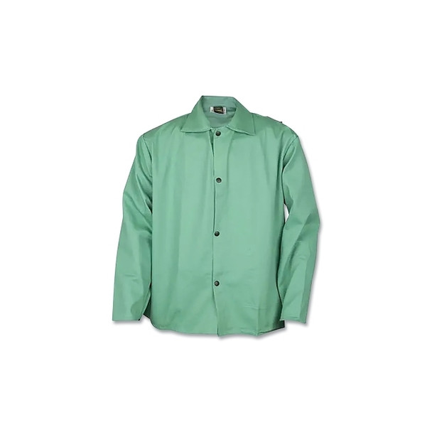 Fire Resistant FR7A® Cotton Welding Jacket, 4XL, Green