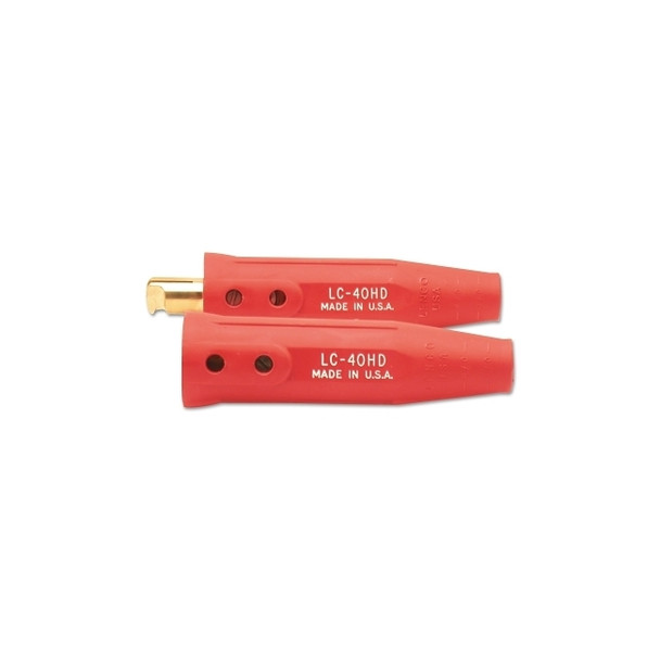 Cable Connector, 3/0 AWG to 4/0 AWG Cap, Double Oval-Point Screw, Red