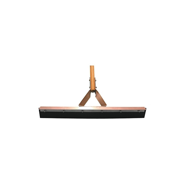 Non-Sparking Floor and Driveway Squeegee, Straight with Tapered Handle Socket, 30 in, Neoprene, Frame Only