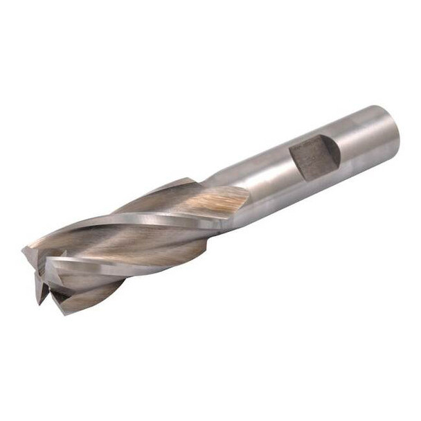 5/8 X 1/2" 4 Flute High Speed Steel Single End Center Cut End Mill