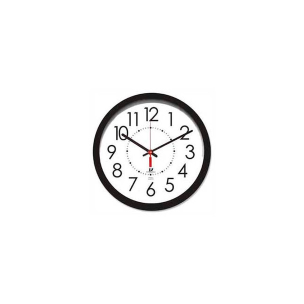 Chicago Lighthouse 14.5"" Round Electric Wall Clock 5' Cord Plastic Case Black