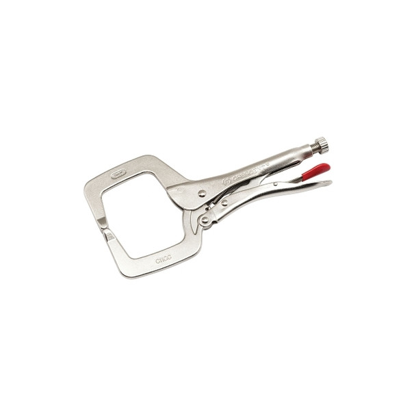 Locking C-Clamp with Regular Tips, Locking Grip, 11 in Long, Bulk Pack