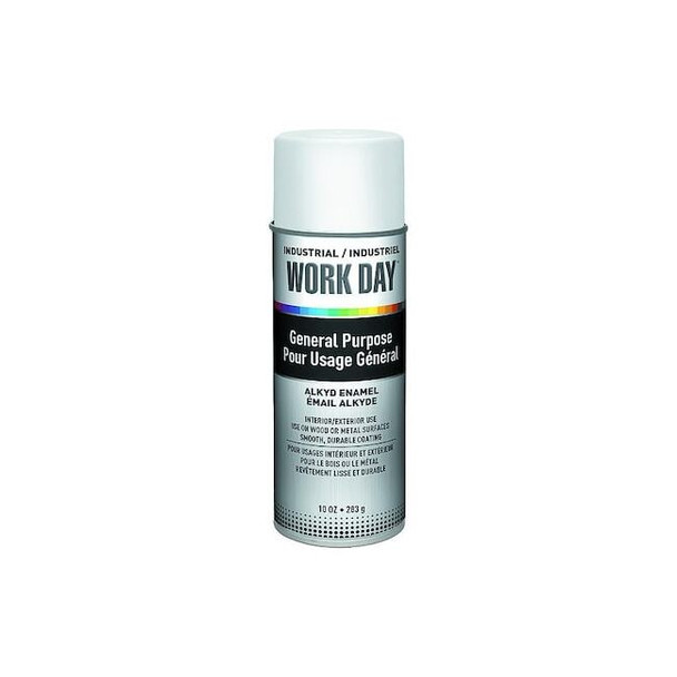 Krylon Industrial Spray Paint, White, Gloss, Solvent, 10 oz A04401007 Pack of 12