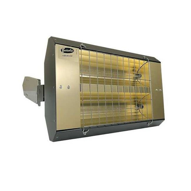 Infrared Quartz Electric Heater, 1 Phase, Galvanized Steel, 480V AC