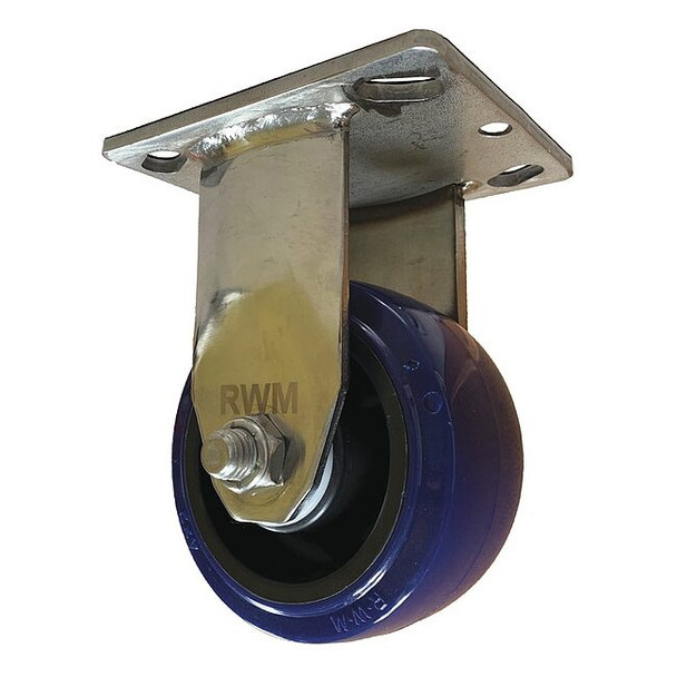 Rwm Rigid Plate Caster,600 lb.,95 Shore A S65-UPC-0420-R