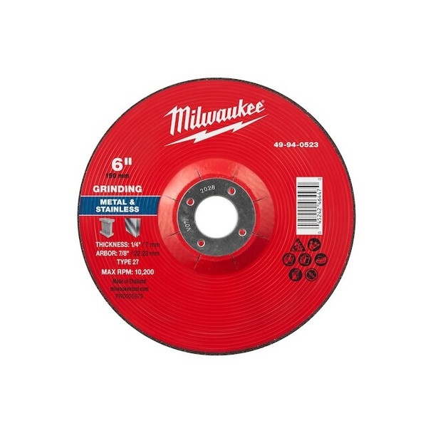 Milwaukee Tool Grinding Wheel,6" dia. 49-94-0523