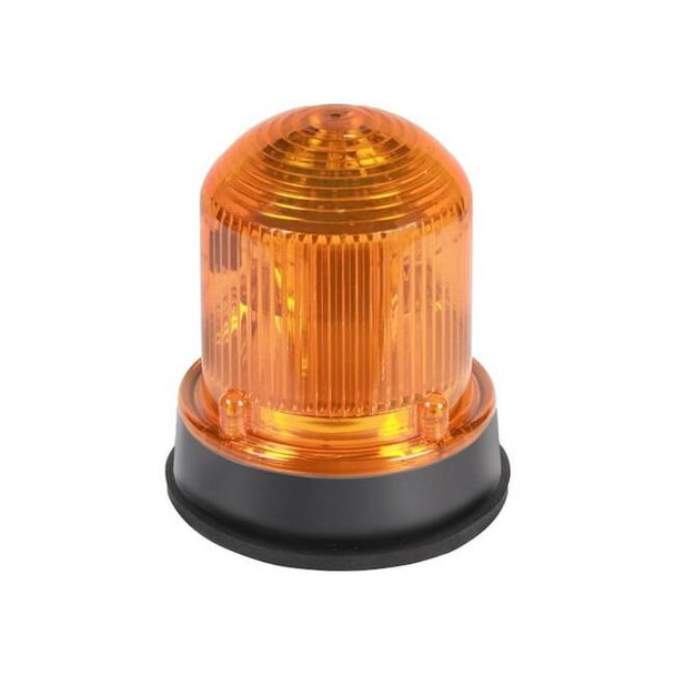 Warning Light, Amber, LED, 120V AC, 420 FPM, 3 1/4 in Dia.