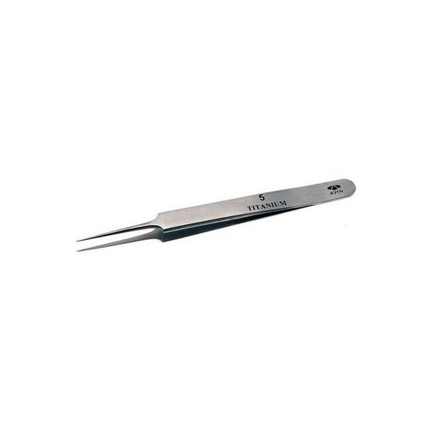 Aven Precision Tweezer, Titanium, 4-1/2 In 18062TT