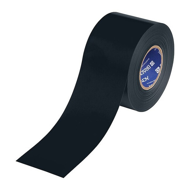 Brady Floor Marking Tape,Black,4"W,100ft 177059