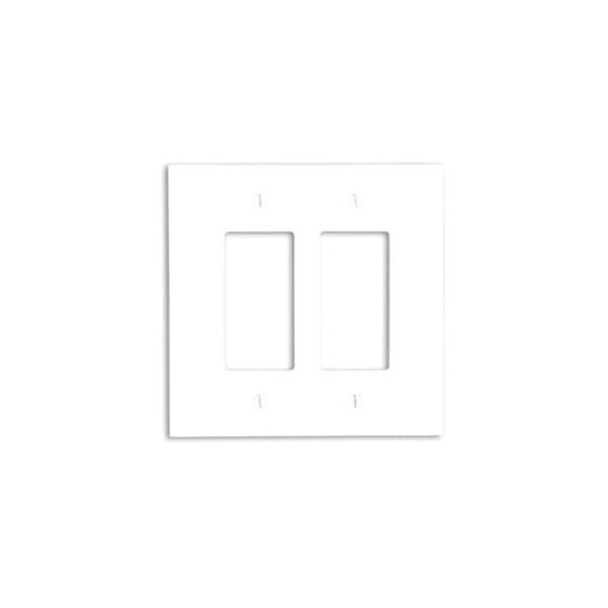 Leviton WallPlate,Decorator-Rocker,White,Plastic 88602