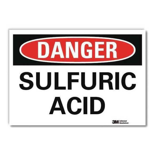 Danger Sign, 5 in H, 7 in W,Horizontal Rectangle, English, U3-1997-RD_7X5