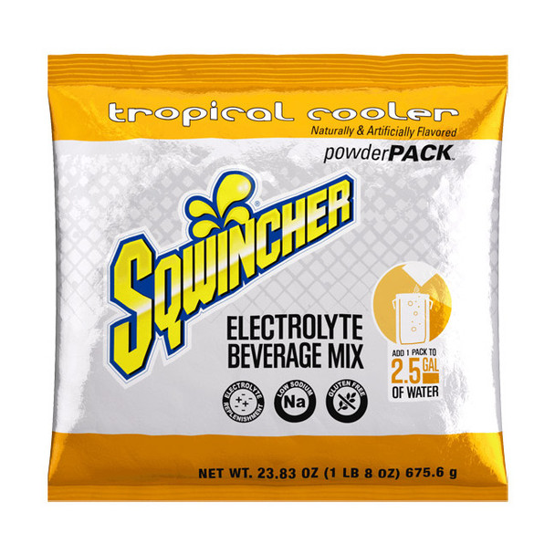 Sqwincher® Regular Powder Packs, 23.83 oz Packs, 2.5 gal Yield