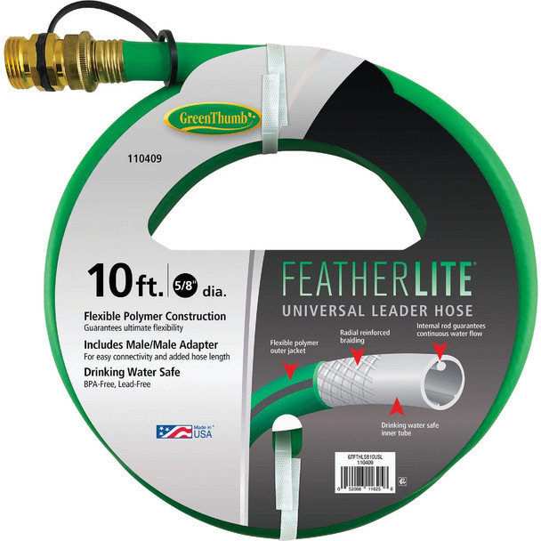 Green Thumb 5/8 In. Dia. x 10 Ft. Universal Leader Hose GTFTHL5810USL