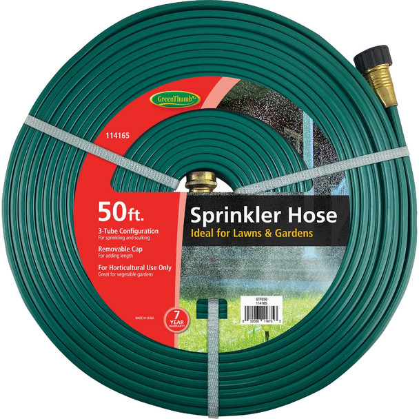 Green Thumb 50 Ft. 3-Tube Sprinkler Hose GTFS50