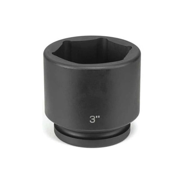 1" Drive Impact Socket Chrome plated, 2-3/8", 1"D, Impact, 6-Point., Blk