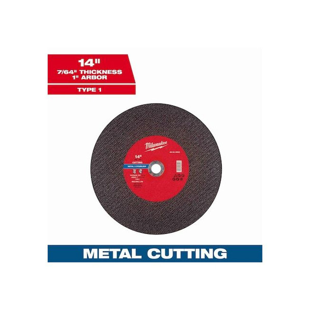 Milwaukee Tool Cut-Off Wheel,1" Sz,14" dia. 49-94-0063 Pack of 10